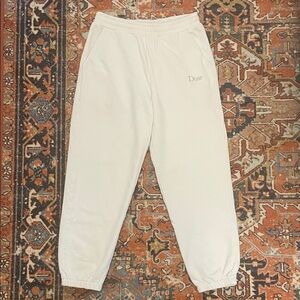 Dime MTL White Jogger Sweatpants | Size S